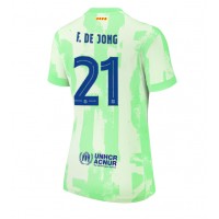 Camiseta Barcelona Frenkie de Jong #21 Tercera Equipación para mujer 2024-25 manga corta